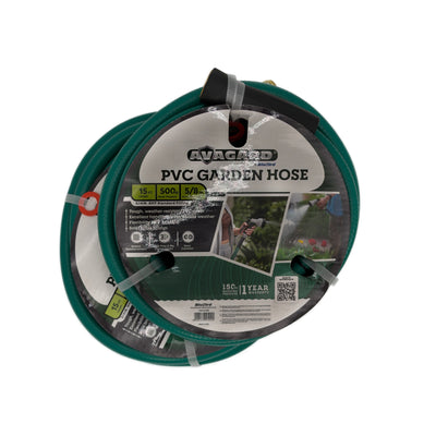 BluBird Avagard PVC Water Hose, 5/8 IN x 15 FT, 500 PSI Burst, GHT Fittings (2-Pack)