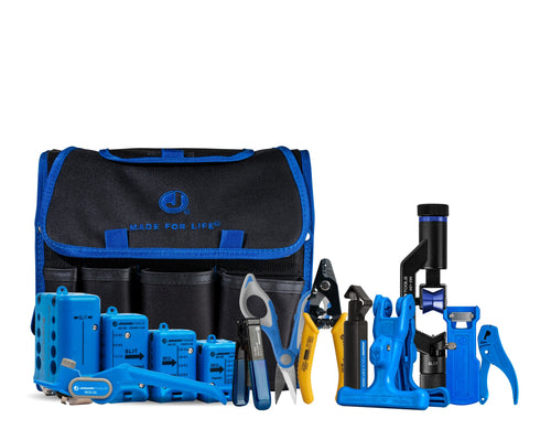 Jonard Tools TK-106 Advanced Fiber Optic Cable Access Kit, 1.2-12 mm, 21-Pocket Case