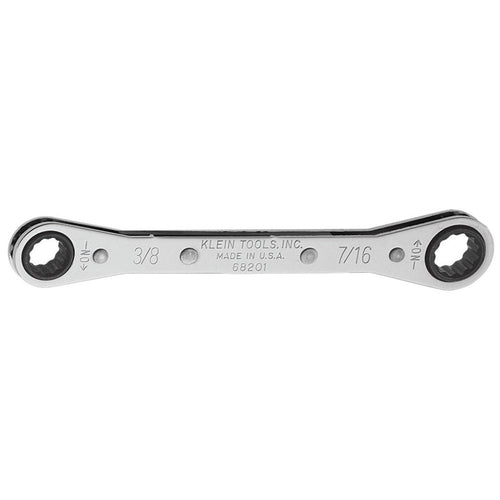 Klein Tools 68201 Ratcheting Box Wrench, 3/8 x 7/16 IN