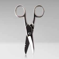 Jonard Tools ES-1964 Electrician's Scissors, Serrated Blade, 18-24 AWG Stripping Notches