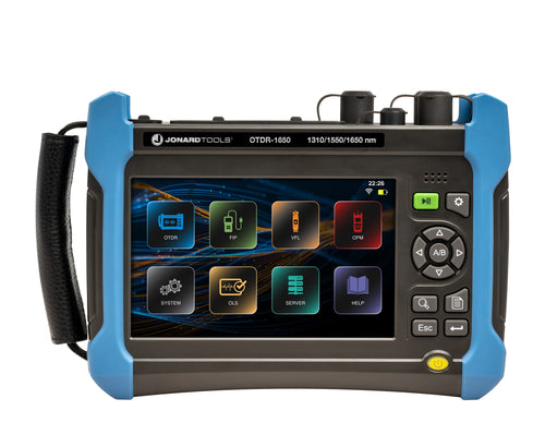 Jonard Tools OTDR-1650 Professional Multi-Function OTDR, 1310/1550/1650 nm, 36 dB, 7 in Touchscreen