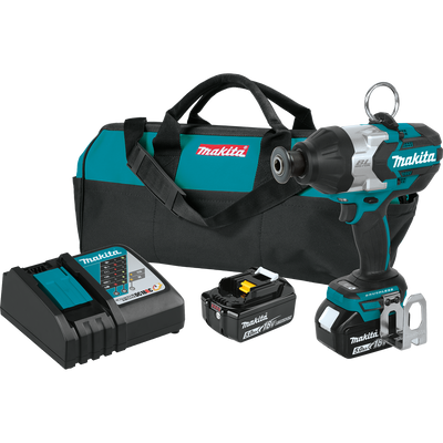 Makita XWT09T 18V LXT Brushless High-Torque 7/16 IN Hex Impact Wrench Kit (5.0Ah)