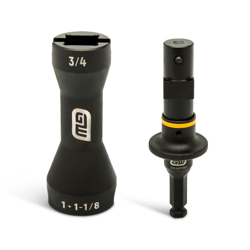 GEARWRENCH GWLS51S 5-in-1 Lineman Nut Runner Stubby Impact Flip Socket, 3/4 IN Drive