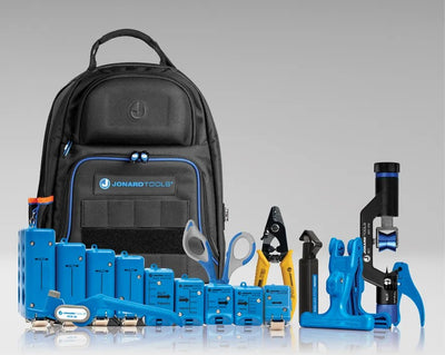 Jonard Tools TK-107B Backpack Fiber Optic Mid Span Slit & Ring Tool Kit+, 17-Piece, 1.2 mm-22.6 mm