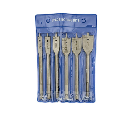 Tru-Cut WB6 Spade Bit Set, 6-Piece, 3/8 IN to 1 IN, Hex Quick-Change Shank
