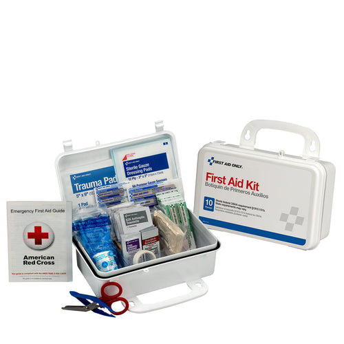 First Aid Only 6060 First Aid Kit, 10-Person, 57-Piece, Weatherproof Case